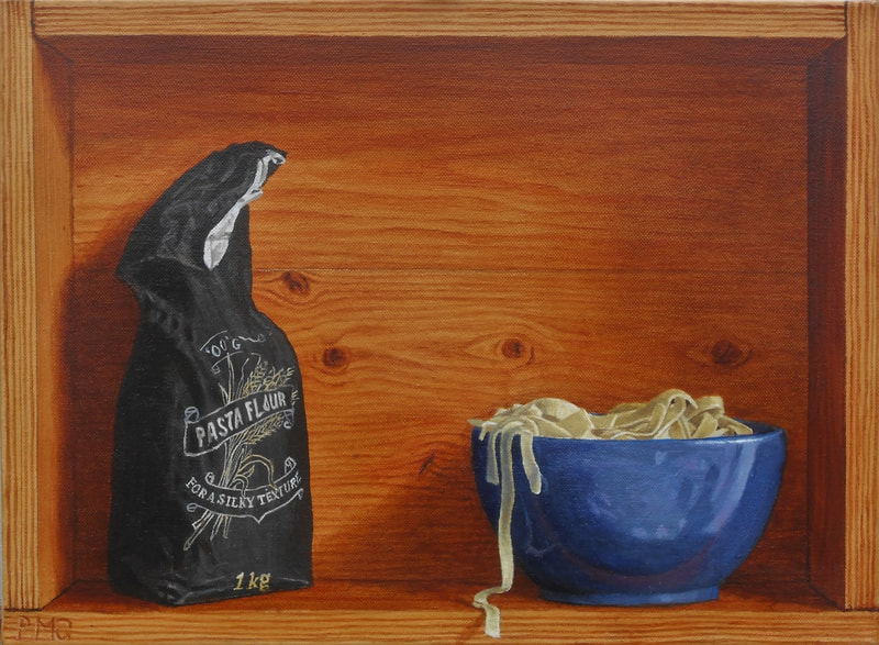 How to Pronounce Tagliatelle and Other First World Problems, acrylic on canvas, 31x42cm, €1200